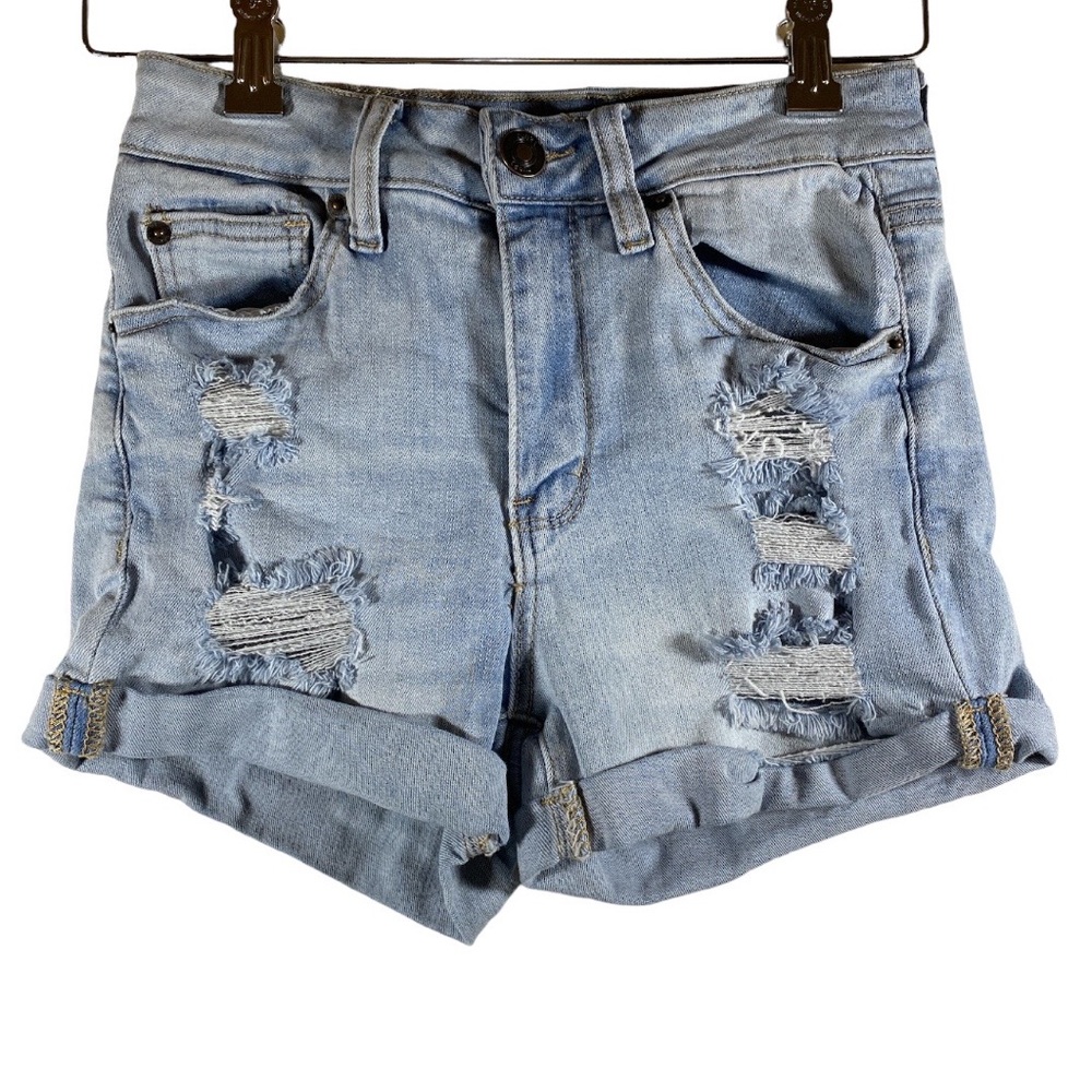 Ladies' Rue21 Light Wash High Rise Roll Cuff Shorties